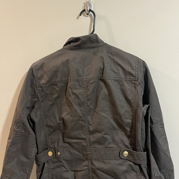J Crew Green Relaxed Boyfriend Field Jacket Adjustable Waist - Women's Small - Picture 6 of 6